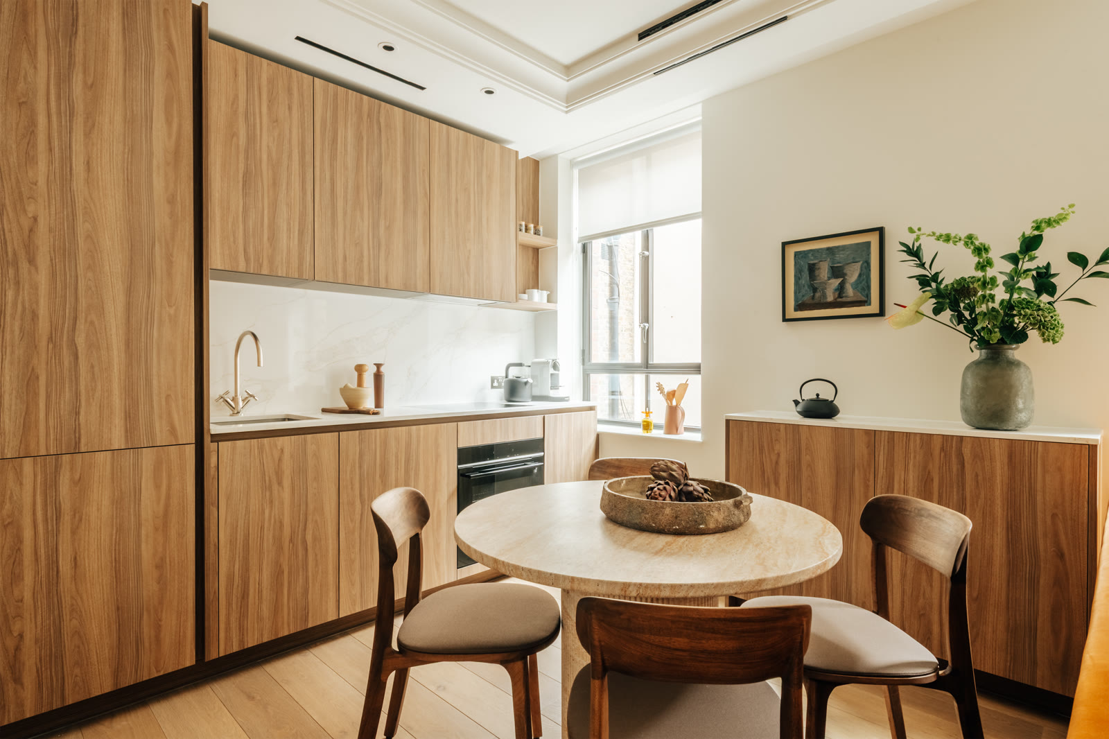 Kitchen and dining area at SLO Claridge House